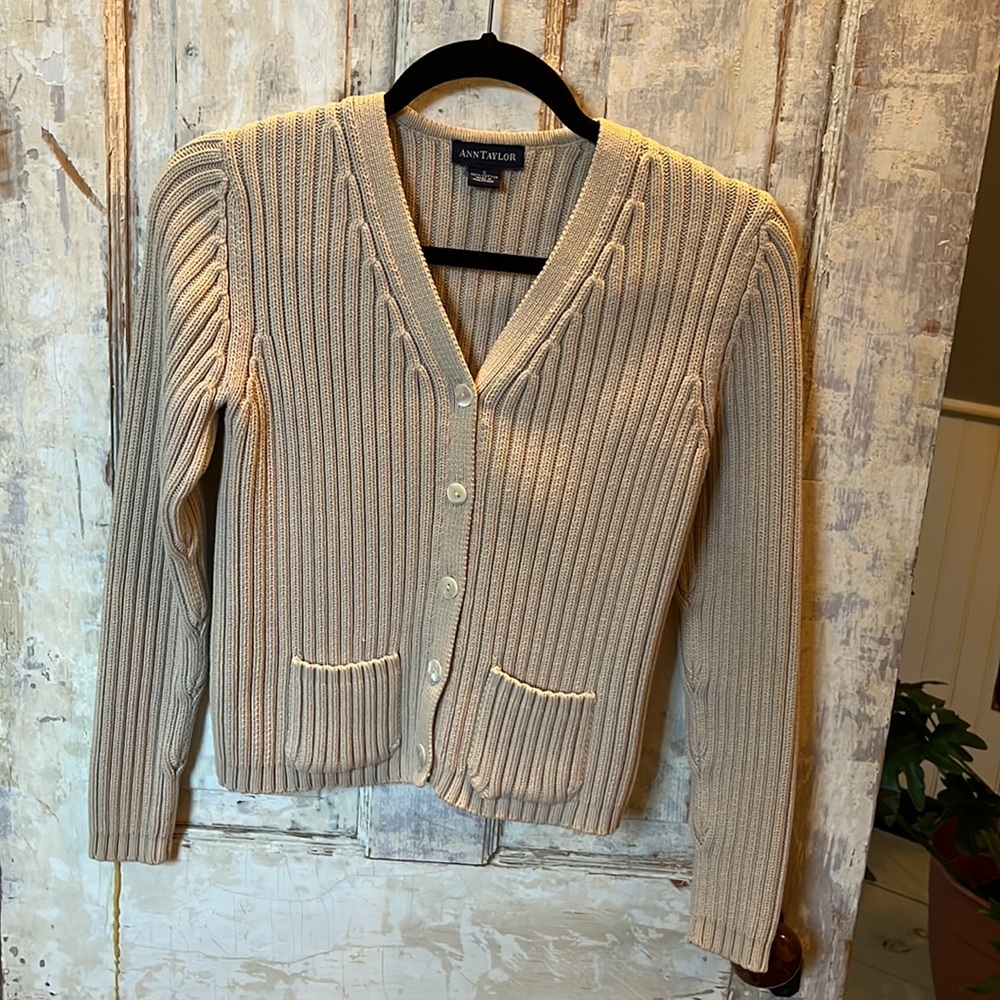 Vintage Ann Taylor cardigan, 100% Cotton, Small